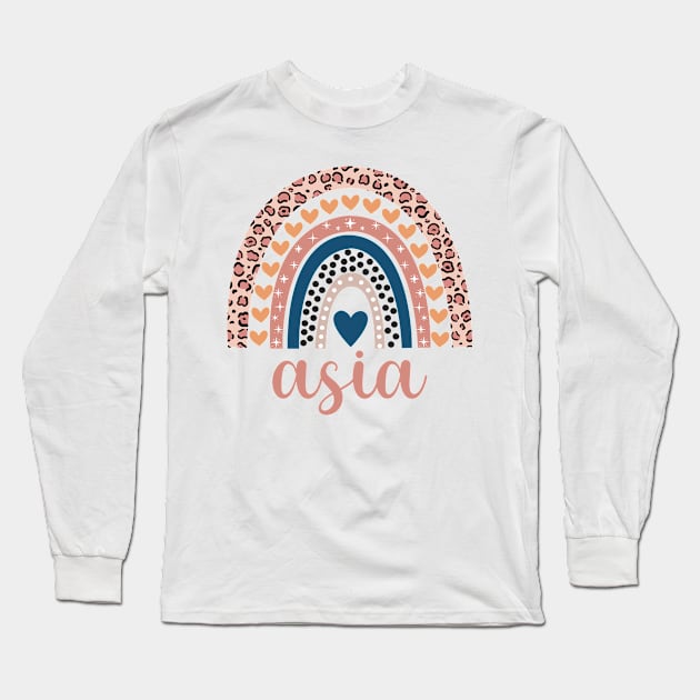 Asia Name Birthday Long Sleeve T-Shirt by CreativeShirt